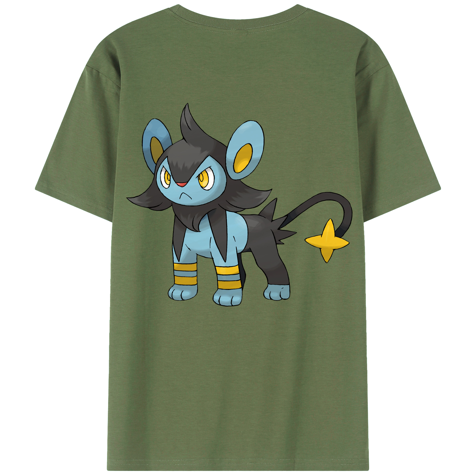 （画像用） ポケットモンスター Pokémon 綿100％ メンズ半袖Tシャツ（バックプリント） 通気性